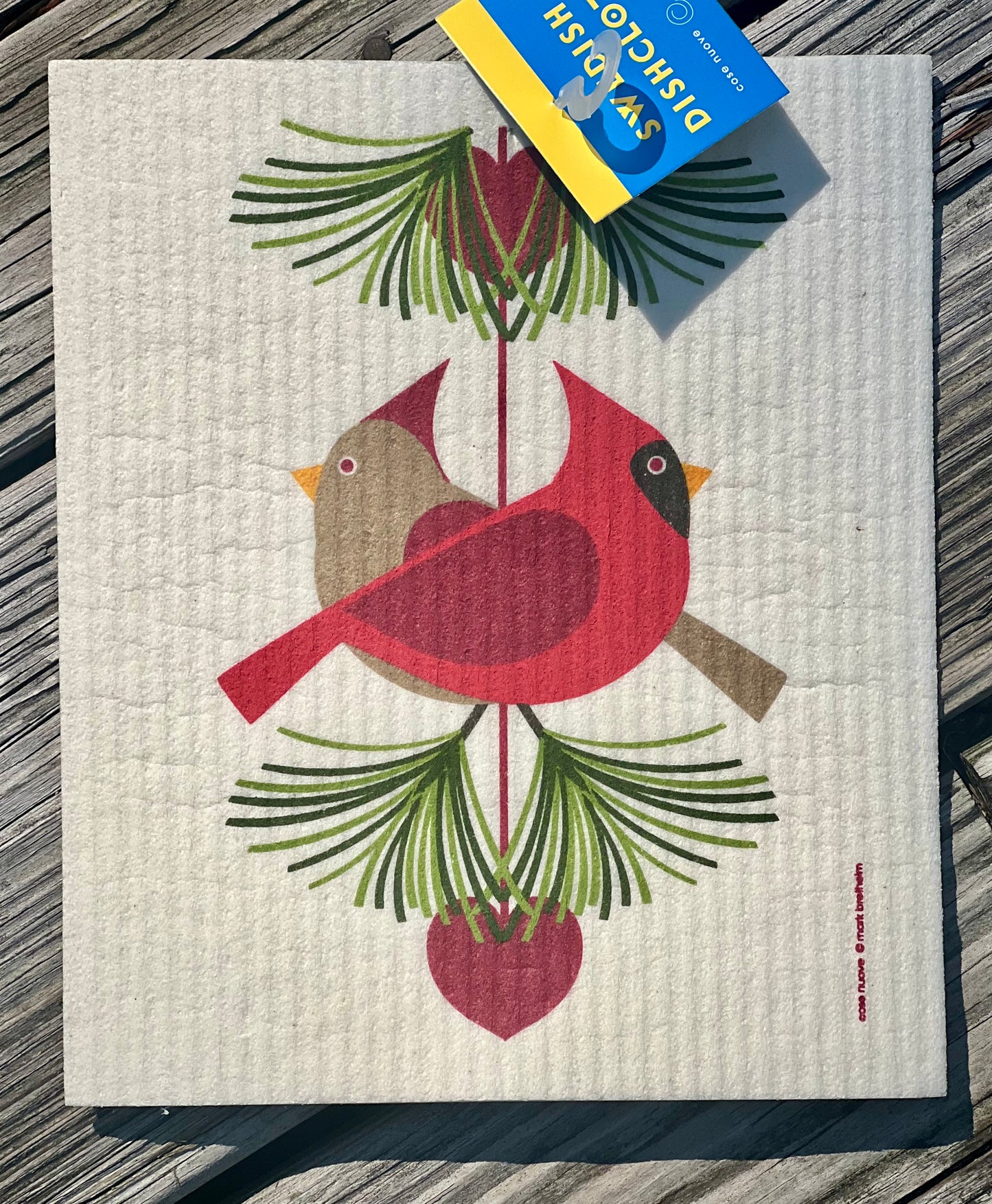 Swedish Dish Cloths-Cardinal Pairs