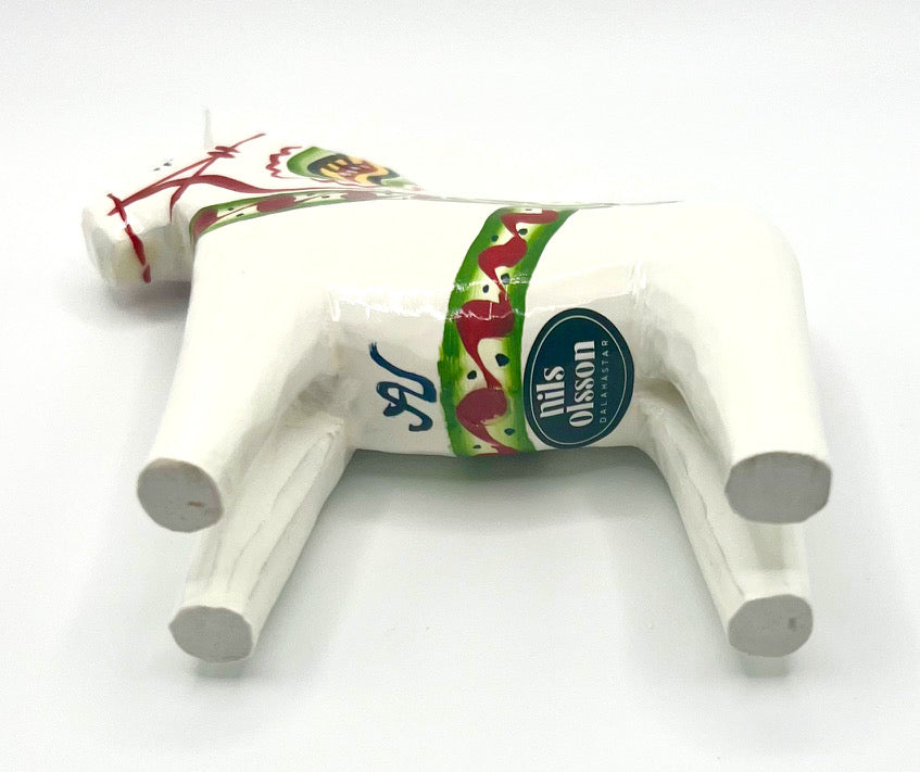 4" White Dala Horse