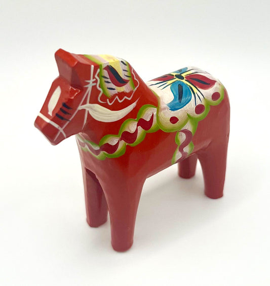 3" Red Dala Horse