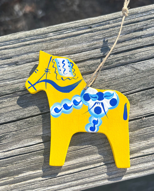 Ornament-Yellow Dala Horse