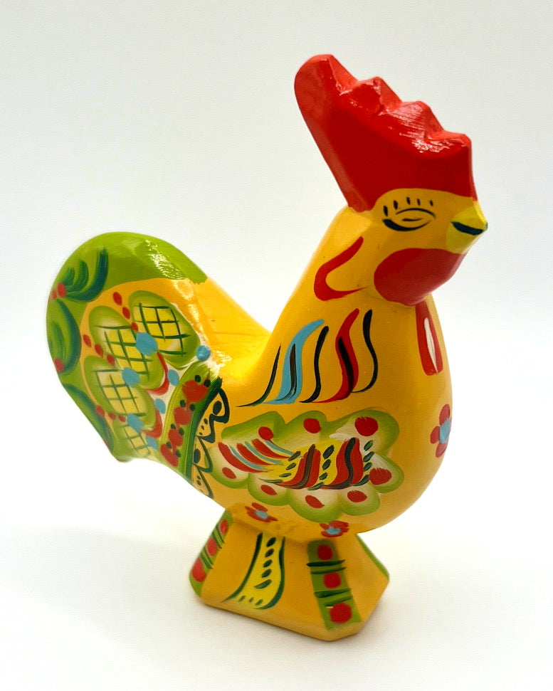 4 1/2" Yellow Dala Rooster