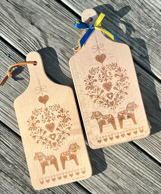 Engraved Wood Dala Horse Board