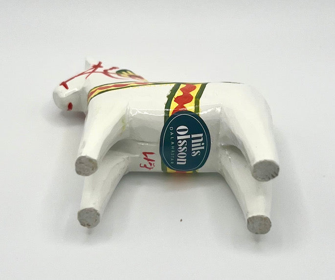 3" White Dala Horse