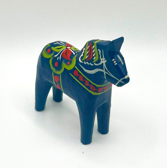 3" Blue Dala Horse