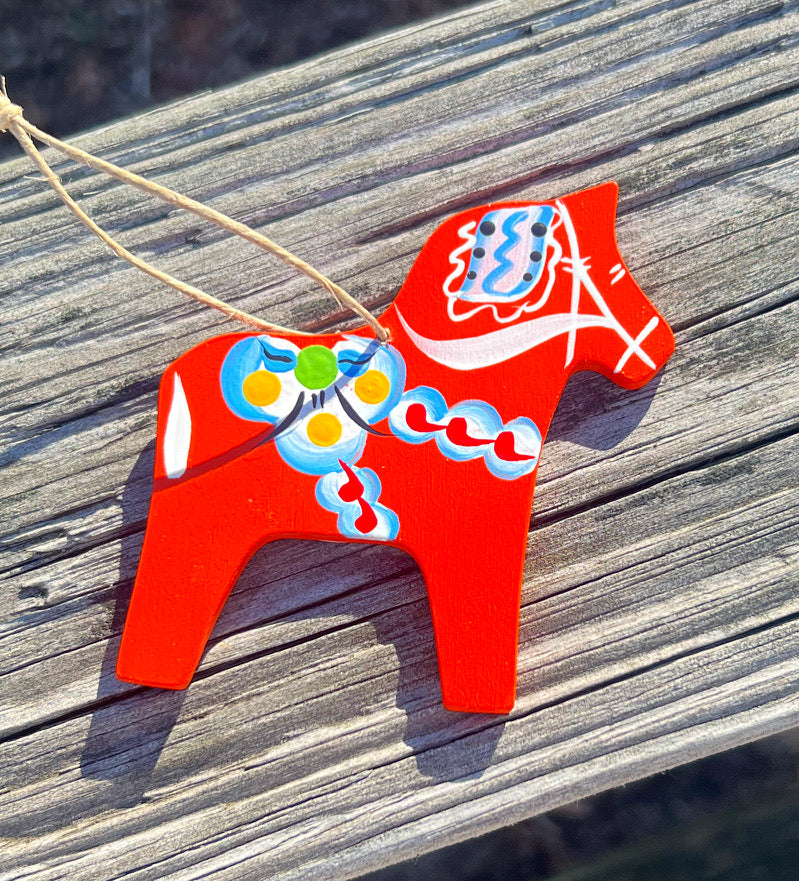 Ornament-Red Dala Horse