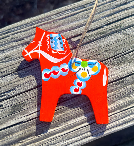 Ornament-Red Dala Horse