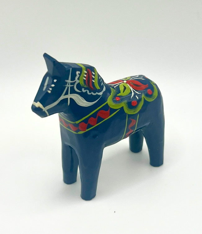 3" Blue Dala Horse